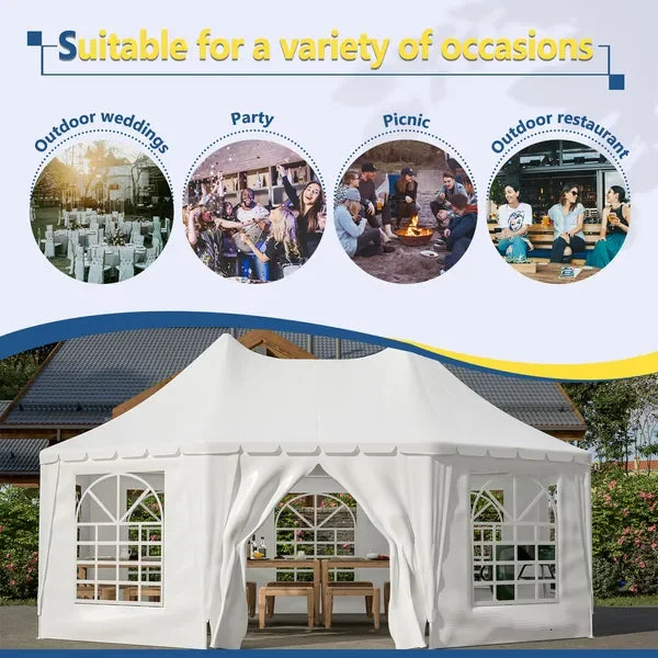 Durable Outdoor Wedding Tent with Portable Storage Bags for Garden Parties and Events