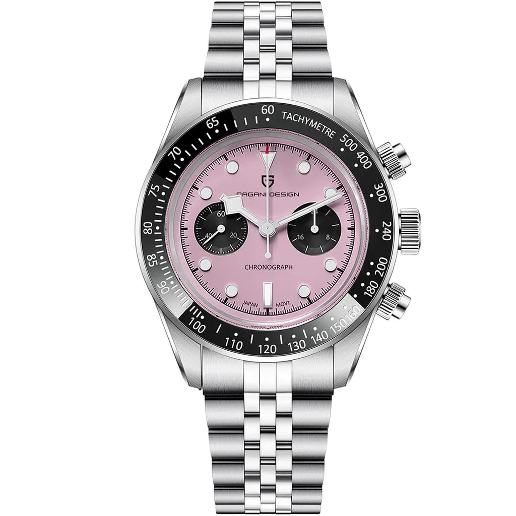 PAGANI DESIGN 2025 New BB Panda Men's Watches Retro Luxury Quartz Watch For Men Sport Chronograph Stainless steel Bracelet Watch