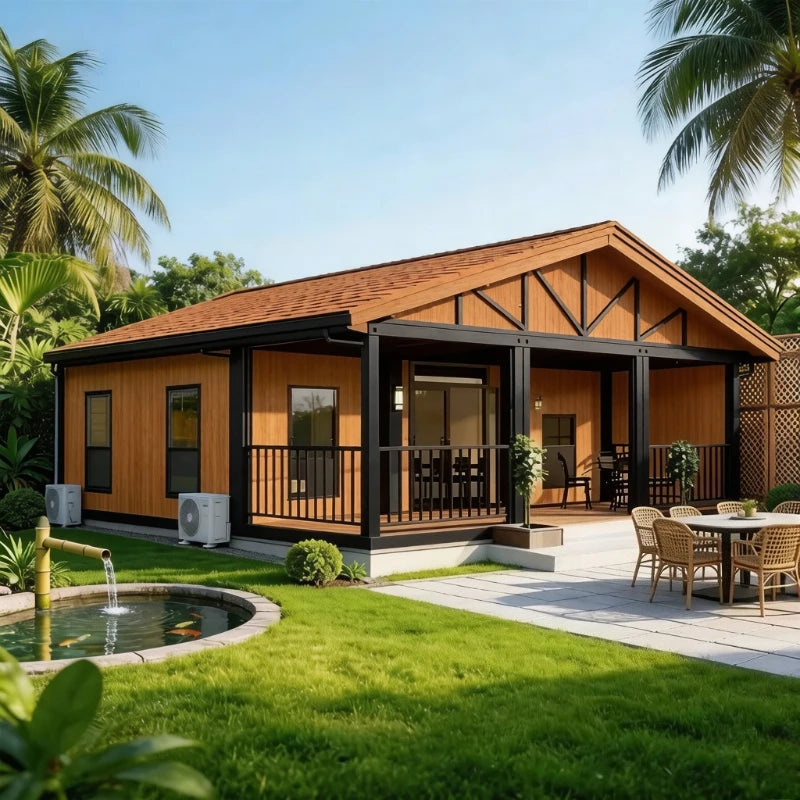 Hot Sale Mobile Tiny Home Forest Cabin Warehouse Barn Prefab House Expandable Steel Container House Sunroom Garden Rooms