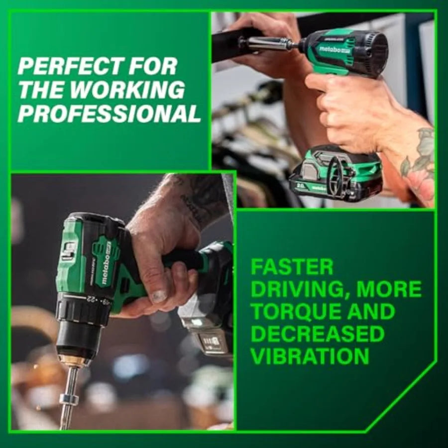 【Spot goods】18V MultiVolt Cordless Brushless Driver Drill and Impact Driver Combo Kit Power Tool Kit 2 Lithium-Ion Batteries an