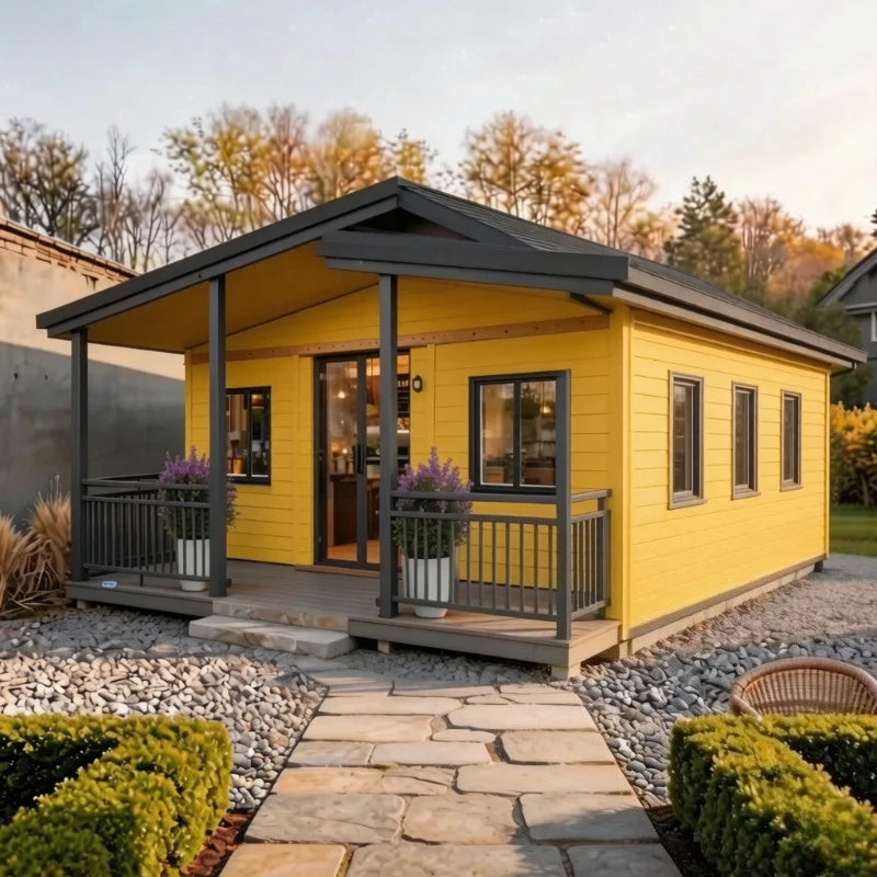 Hot Sale Mobile Tiny Home Forest Cabin Warehouse Barn Prefab House Expandable Steel Container House Sunroom Garden Rooms