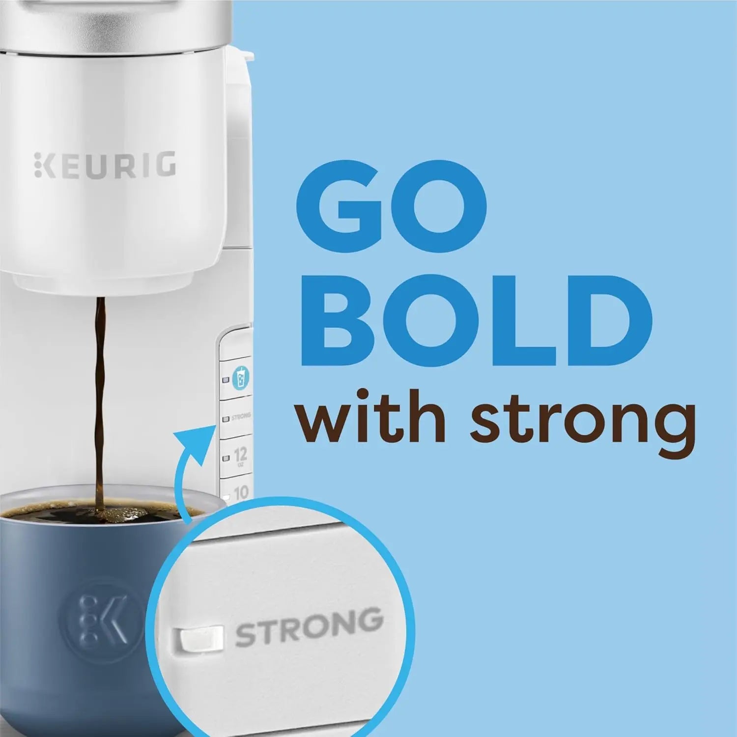 K-Iced Coffee Maker, Single Serve K-Cup Pod Iced Coffee Maker, With Hot and Cold Coffee Capabilities, Brews Any K-Cup Pod, Wh