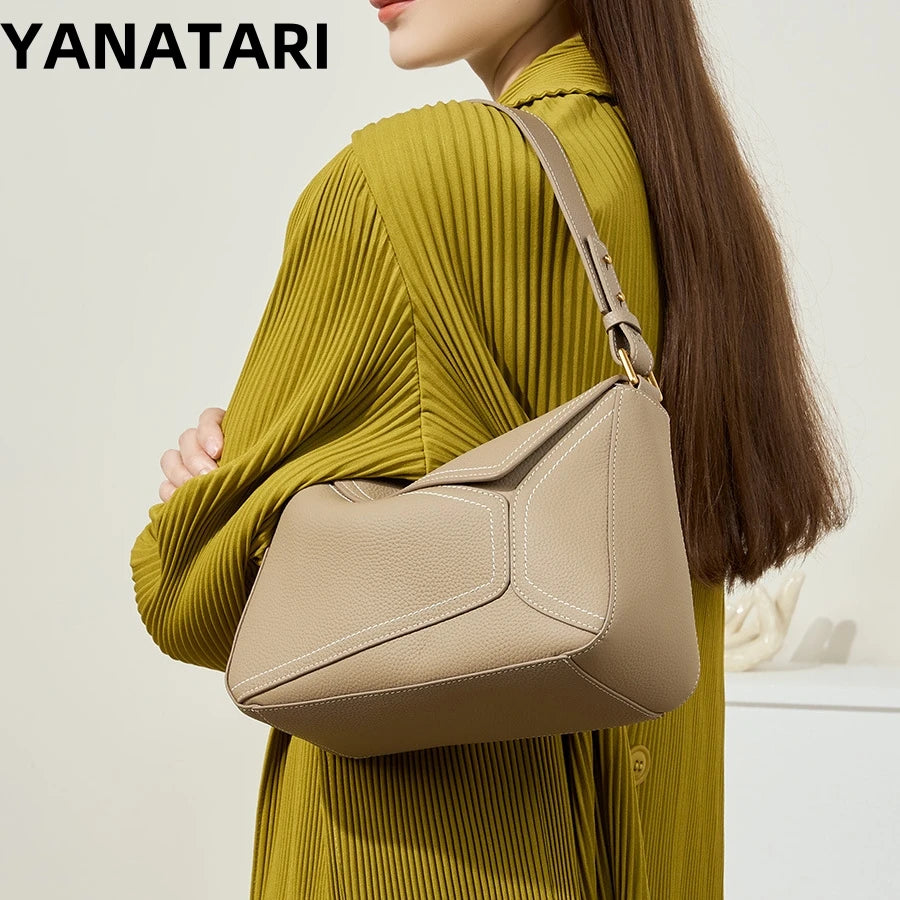 luxury handbags female crossbody bags Vintage Genuine leather women shoulder bag Large capacity soft leather cowhide fashion bag