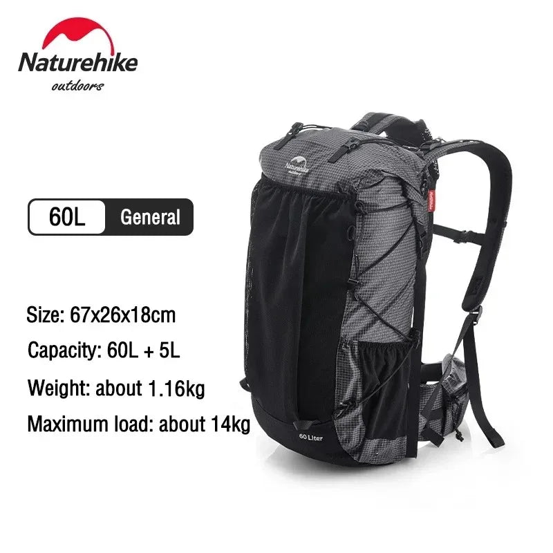 Naturehike Outdoor Hiking Bags Large Capacity Hiking Backpack Climbing Mountaineering Men's Women's Backpack Trekking Backpack