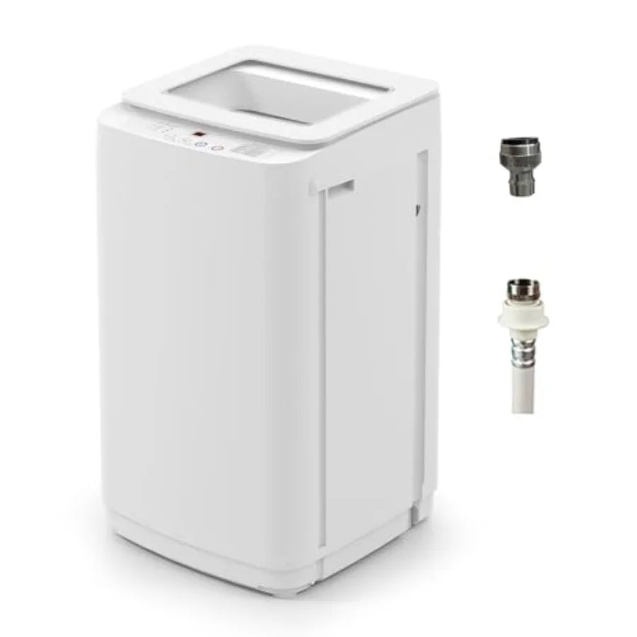 Portable washing machine for apartment/dorm/RV/camping: 17Lbs capacity, full-automatic top load, 10 cycles, 3 water levels, LED