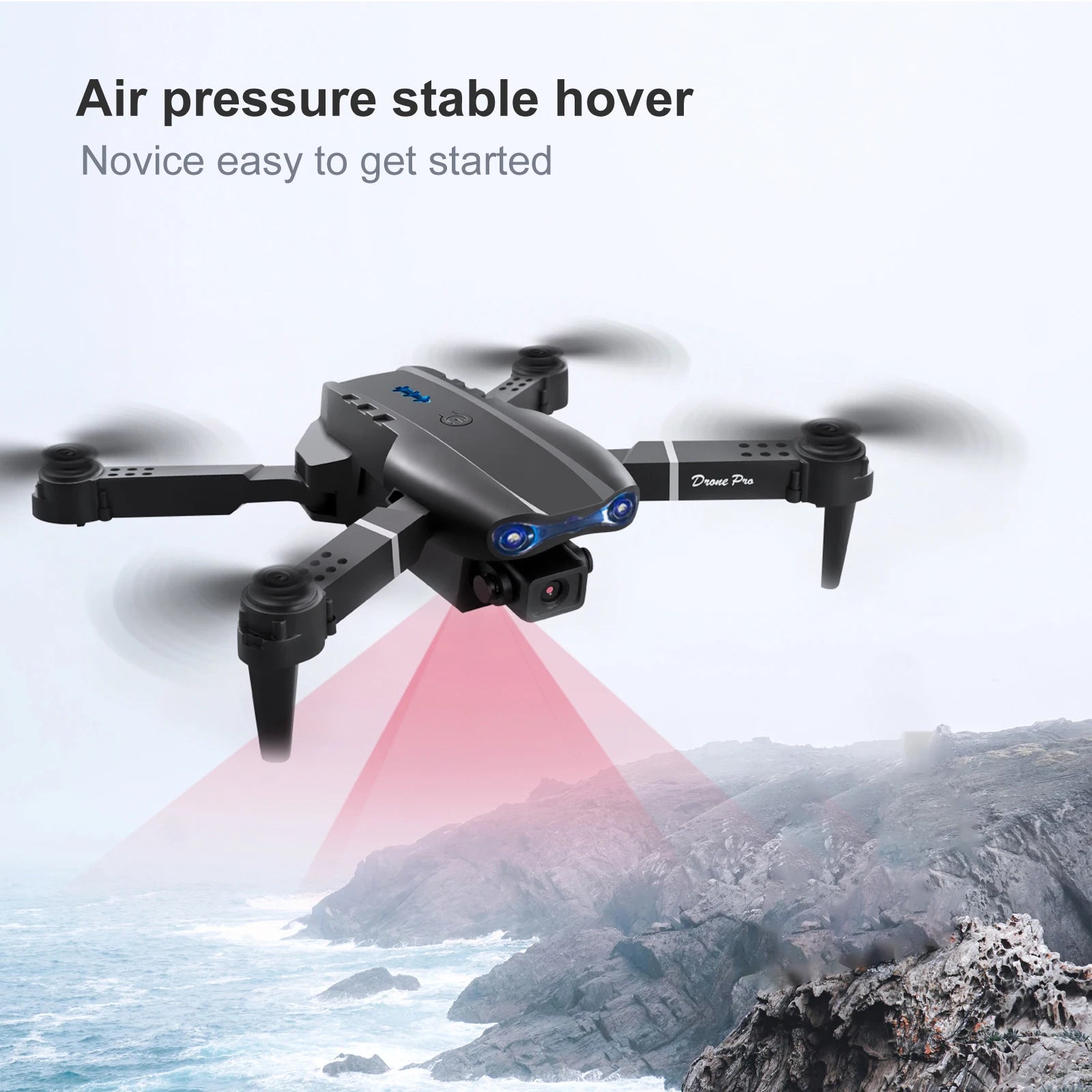 ZNLYRION Foldable RC Drone with Dual HD Camera Optical Flow Positioning Obstacle Avoidance FPV WIFI APP Control One Key Return 360° Flip Quadcopter Toy for Beginners