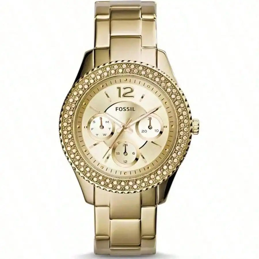 Fossil Woman Watches Quartz Stainless Steel Three-Hand Watch, Stainless Steel Dial/Crystal Glass, Suitable for Daily Wear