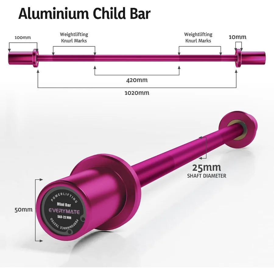 5LB Mini Barbell Bar Beginner Women Kid Barbell Total Body Workout Weighted Barfor Strength Training for Youth New Weightliftin