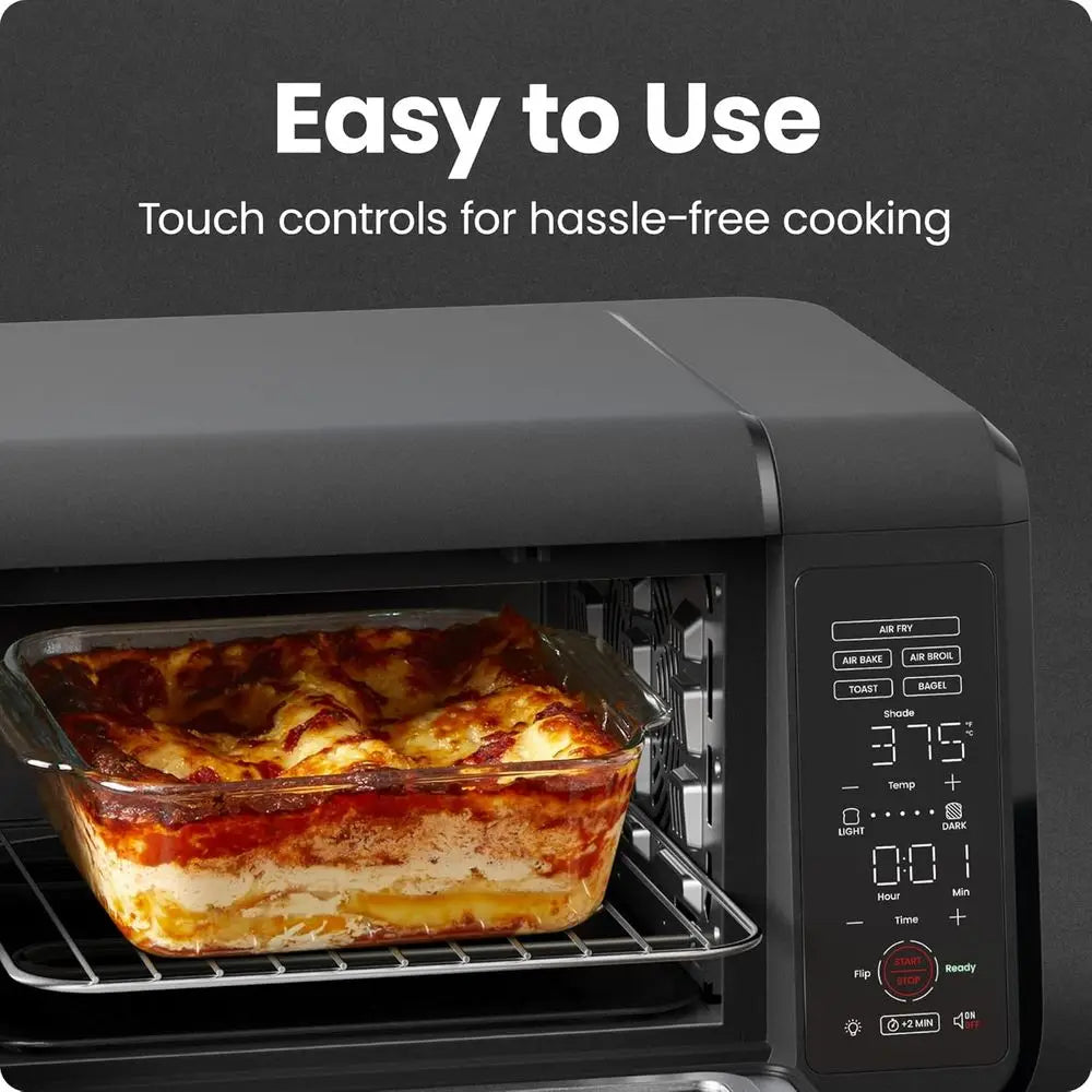 Countertop Oven and 4-Slice Toaster Air Fryer Combo, Bake, Broil, Toast, Bagel, 450°F Max