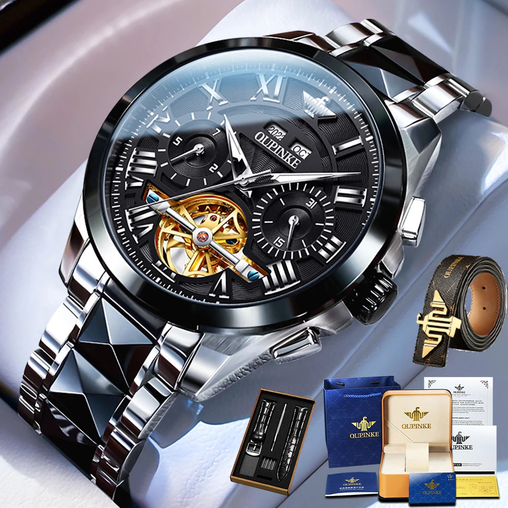 OUPINKE 3236 Men's Watches Top Brand Original Mechanical Watch For Men 50M Waterproof Luxury Man Automatic Dress Wristwatch